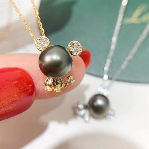 Factory Wholesale Real Solid S925 Sterling Silver Accessories DIY Jewelry Making Pearl Pendant For Women Charm Gift