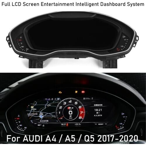 LCD Car Instrument Dashboard Display Head Unit For AUDI A4 A5 Q5 2017~2020 Dashboard Entertainment Intelligent Multimedia System