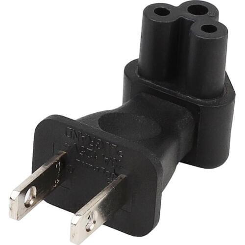 1-15 P FOR IEC320 C5 NEMA conversion plug, USA 2 Male Pins 1-15 P IEC Nema 320 C5 Right Angle AC Adpater