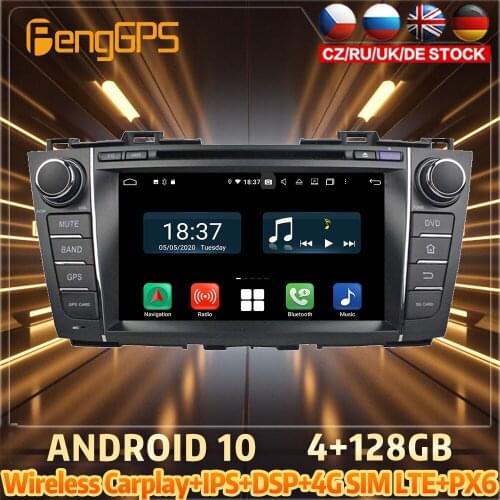 128G Android10 PX6 DSP For Mazada 5 2009 2010 2012 Car DVD GPS Navigation Auto Radio Stereo Video Multifunction CarPlay HeadUnit