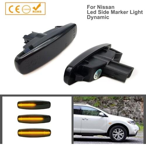 2Pcs Dynamic LED Side Marker Lights Turn Signal Lamps Auto Parts For Nissan Fuga Murano Pathfinder Skyline Infiniti Q40 Q60 Q70