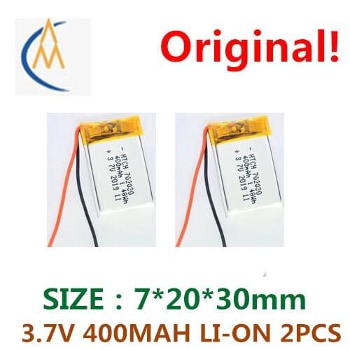 2PCS 702030 400 mah lithium-ion polymer battery 3.7 V lamp lithium battery small night lamp battery to the moon
