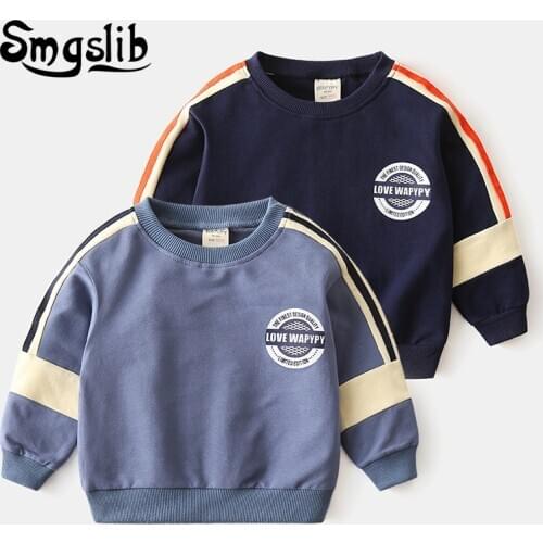 2021 Spring Autumn Toddler Boy Clothes Sweatshirt Casual Long Sleeve Kids Childrens Sweatshirt Clothing 2 3 4 5 6 Year