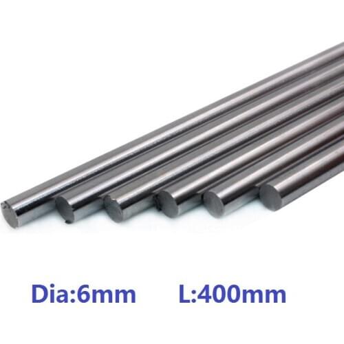 50pcs Dia 6mm linear shaft 400mm long 6x400mm hardened chromed plated linear shaft steel rod bar CNC 3D printer parts steel rod