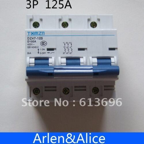 3P 125A 240V/415V 50HZ/60HZ Circuit breaker MCB