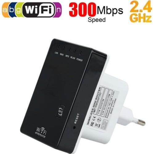 2.4G WiFi Repeater Wireless Wifi Amplifier Signal Extender Network 300Mbps Router Long Range WiFi Booster