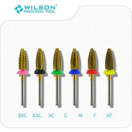 Typhoon Bit(Fastest Remove Acrylics&Gels)-TiN coating Two directional(for All Hand use)-WILSON Carbide Nail Drill Bit