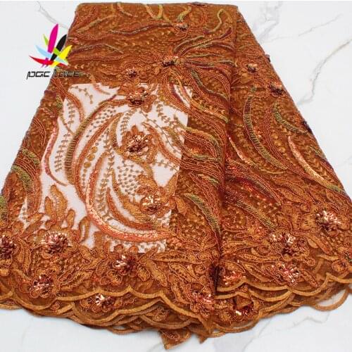Sequin Tulle Lace African Mesh Lace fabric embroidered french fabric with embroidery design Net Africain du Nigeria