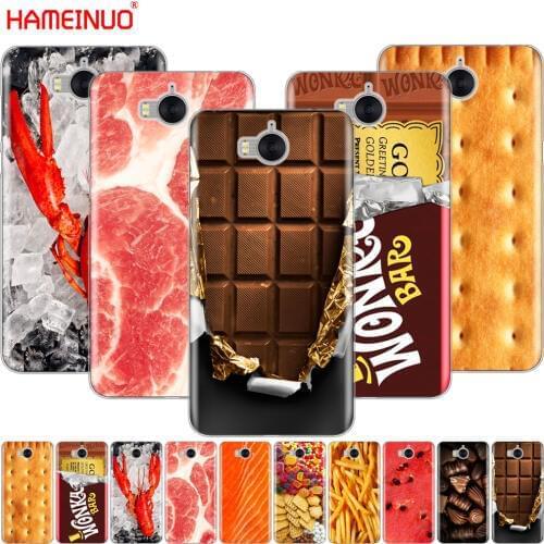 HAMEINUO Food Biscuits chocolates meat design cell phone Cover Case for huawei honor 3C 4X 4C 5C 5X 6 7 Y3 Y6 Y5 2 II Y560 2017