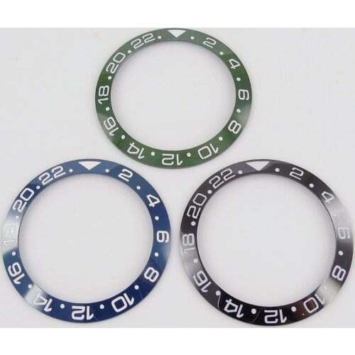 38mm Watch Face Ceramic Bezel Insert For 40mm Submariner Automatic Mens Watches Replace Accessories Black/Blue/Green