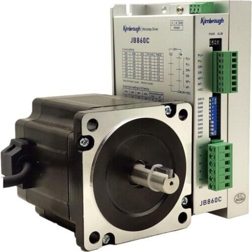 CNC NEMA34 stepper motor 4.5N.m(643oz-in) shaft diameter 12.7/14mm 6.0A and Driver JB860C AC18-80V/DC24-110V 2.0-6.0A 256Micro