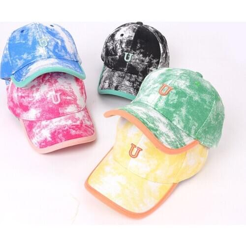 Doitbest 2021 Children Baseball Cap spring Hip Hop Graffiti letter U kids Hats Boys Girls Caps snapback hat child gorras