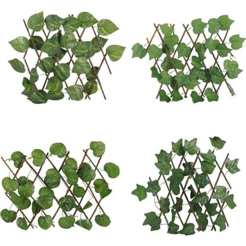 Artificial Leaf Fence Net Simulated Plant Fence Privacy Wooden Fence For Indoor Outdoor Garden Backyard Decor