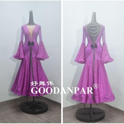 GOODANPA Costume ballroom dance competition dresses women performance dance dresses fuchsia