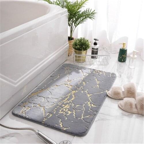 Hot Bath Mat Different colour Classic Geometric Pattern Super Soft Absorbent Bathroom Door Mat bed room Non-slip Bath Rug Carpet