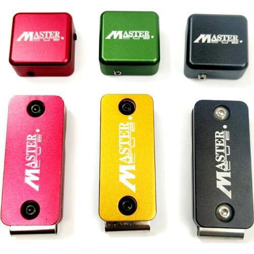 Red/golden/black Magnetic Billiards Pool Table Cue Chalk Holder with Belt Clip Snooker chalk cases with strong power magnet