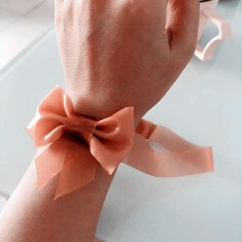 Latex collar bow collar rubber detachable fashion collar fashion men and women collar party accessories sm