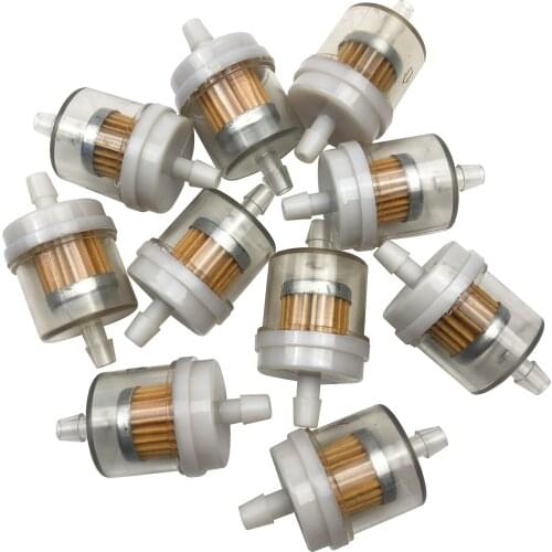 Set of 10 Universal Inline Fuel Filters for Motorcycle Lawn Mower Small Engine 1/4 3/16