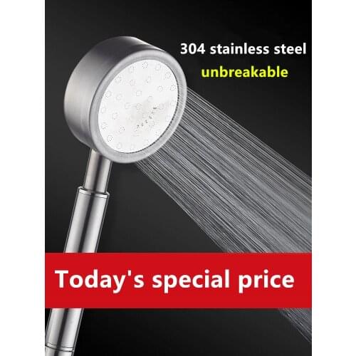 High Pressure Water Saving Shower Head Bathroom High Quality 304 Stainless Steel Hand-Held Rainfall Nozzle Filter Accessories