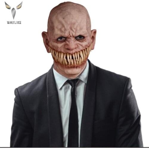 WAYLIKE 2021 New Horror Mask Horror Toothman Halloween Horror Masquerade Mask Stage Horror Mask