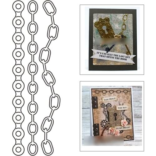 2021 New Steampunk Lron Chain Metal Cutting Dies For DIY Craft Making Greeting Card and Album Paper Scrapbooking No Clear Stamps