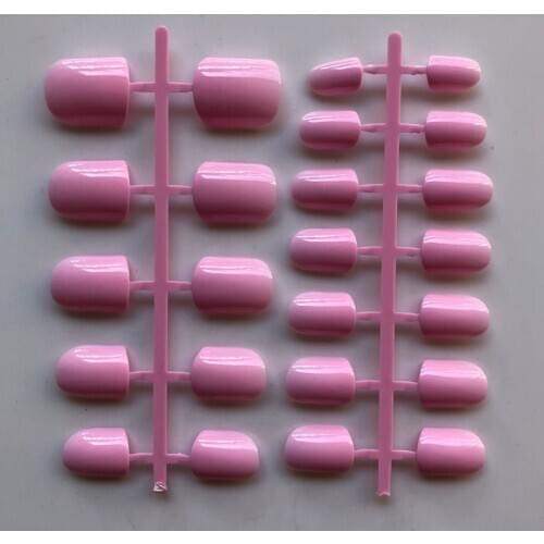 24 pieces of girls solid color fake nails pink acrylic square false nails short pressed nails suitable for daily life nail art
