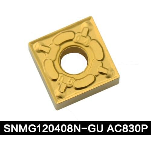 Original SNMG120404N-GU SNMG120408N-GU AC830P Carbide Inserts for Steel SNMG120404 SNMG120408 Lathe Cutter Turning Tools CNC
