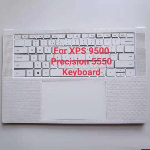 Original 0DTXVP For Dell XPS15 9500 Precision 5550 Laptop Replacement US Palmrest Upper Cover Case Keyboard Touchpad