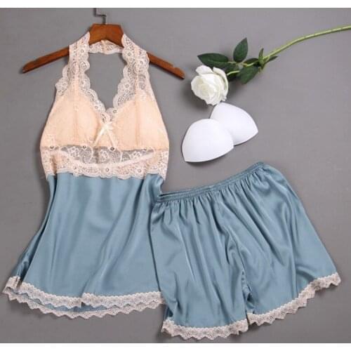 Fdfklak Sexy Home Clothes Pyjamas With Shorts Sleeping Set Women Pajamas Summer New 2 Pieces Sleepwear Sets Pijamas Mujer