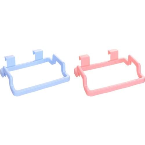 Portable Kitchen Trash Bag Holder Cupboard Door Back Hanging Trash Rack Cabinets Cloth Rack Towel Rack Kitchen Accessories Tools