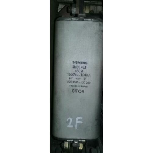 Fuses: 3NE5627-0C 250A 1500V aR / 3NE5633-0C 450A / 3NE5643 600A 1500V / 3NE5643-0C 600A 1500V