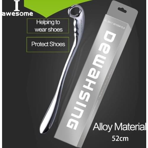 52cm Professional Length Alloy Metal Shoe Horns For Convenient Wearing Shoes Horn And Spoon Leather High Heel Shoe Hanging Spoon