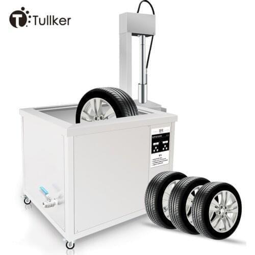 Wheel Industrial Ultrasonic Cleaner Bath Automatic Lift Dust Degreaser Oil Separator Alloy Tire Ultrasound Cleaning Machine