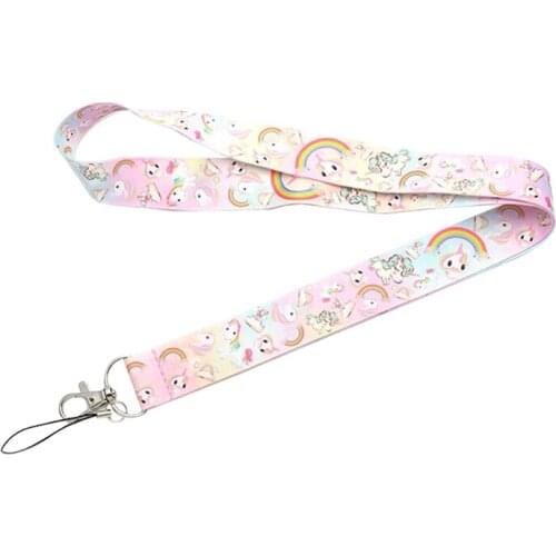 Unicorn Funny Cartoon Lanyard For Keys Cool Hanging Ropes Phone Badges Holder Neck Straps Best Gift for Women Men 2021