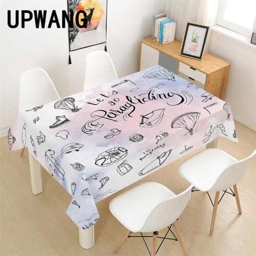 Cartoon Paraglider Tablecloth 3D Printed Table Cover Rectangular Tablecloth Wedding Birthday Party Kitchen Home Decor