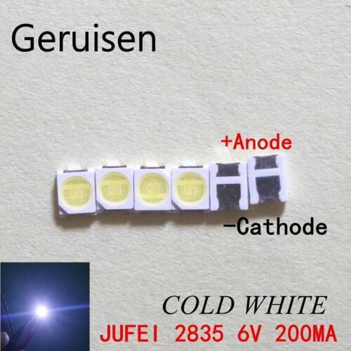 LED Backlight 1210 3528 2835 1W 6V 96LM Cool white LCD Backlight for TV TV Application 01.JT.2835BPWS2-C 500PCS