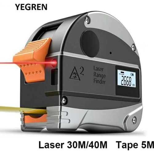 USB Digital Ruler Measuring 30M Laser Range Finder 5M Steel Measuring-Tape Distance Measurement for Building Home