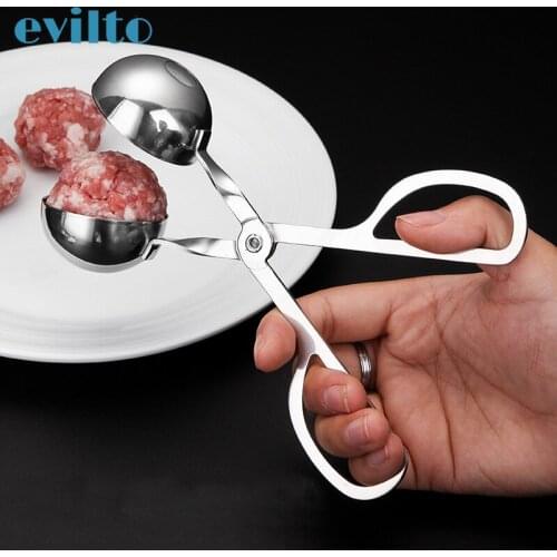 304 Stainless Steel Meatball Maker Kitchen Convenient Stuffed Meatball Clip DIY Fish Meat Rice Ball Maker Meatball Mold Tools