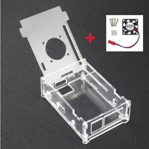 High Quality Transparent Acrylic Plastic Clear Box + Cooling Fan For Orange Pi PC / Orange Pi PC Plus