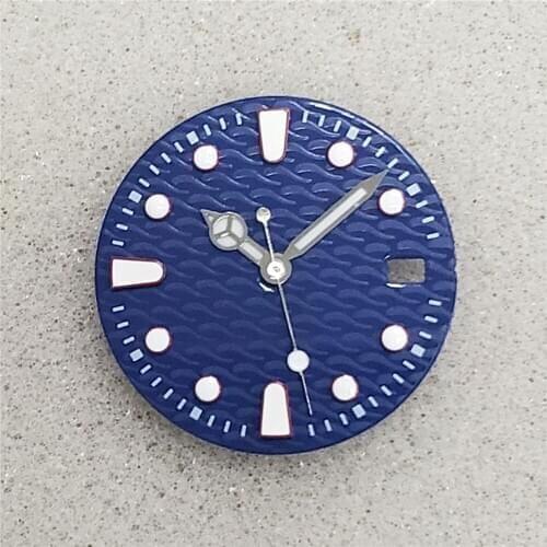 29MM Watch Dial Replacement No Luminous Corrugated Dial for NH35 7S25 Watch Movements Upgrade Parts