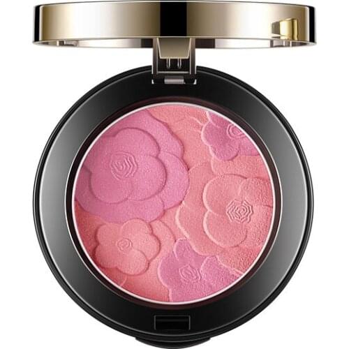 Zq AVVA Camellia Two-Tone Blusher Plate Nude Makeup Natural Repair Highlight Shadow Blusher Free Shipping