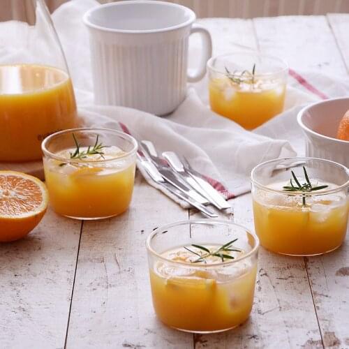 1/4pcs Ins Hot Glass Fashion Water Milk Juice Cup Beer Glass 250ml Straw Dessert Cup Shake Glass Pudding Cup Oven bowl