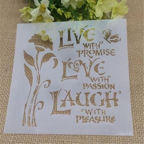 1 Sheet love Layering Stencils for DIY Scrapbooking/photo album Decorative Embossing DIY Paper Cards Crafts