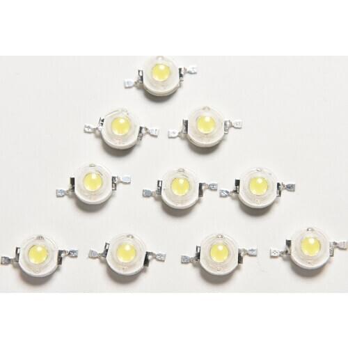 10PCS/lot 1W Cool/Warm White LED Lamp Beads Bulb Chip For Floodlight Spotlight High Power Lamp Light Beads 100-110LM