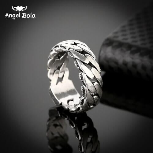 10pcs/lot Hot Sale Delicate Finger Ring Ancient Silver color Punk Style Buddha Ring Snake Chain Ring for Cool Men Free Shipping