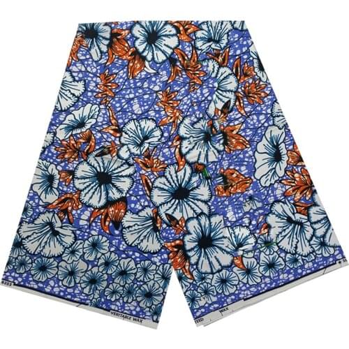 100%Cotton Fabric By The Yard Real Gold Wax Dye African Print Fabric Veritable High Quality Sewing Material For Dress SP 856