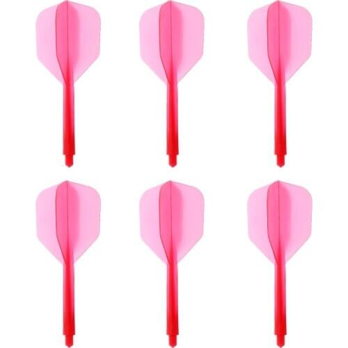 6pcs Durable ABS Dart Shafts and Dart Flights for 2BA Thread Dart Barrels