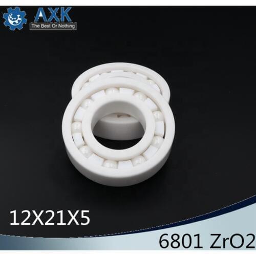 6801 Full Ceramic Bearing ( 1 PC ) 12*21*5 mm ZrO2 Material 6801CE All Zirconia Ceramic 6801 Ball Bearings