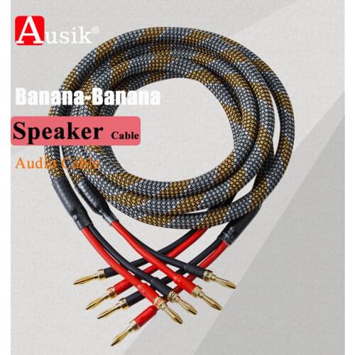 A073 2*4 High Quality HIFI Speaker Cable / Banana to Banana Type Audio Cable/ 1.5m 2m 3m 5m