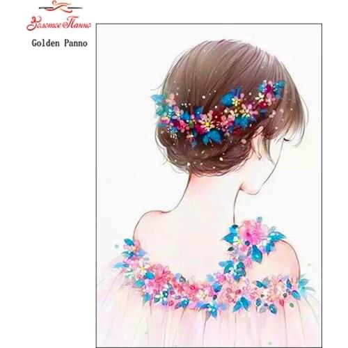 Golden Panno,5D,diy diamond embroidery,full,partial,round special,Diamond Painting,Cross Stitch,3D,diamond,Needlwork,beauty 804